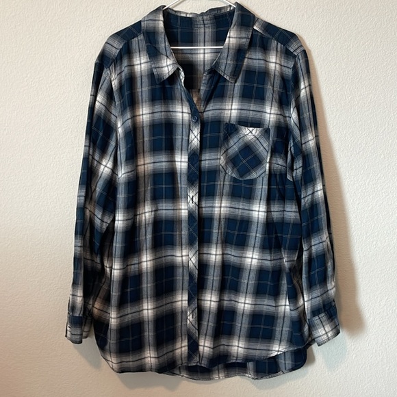 ACDC Up-cycled Flannel Shirt - Picture 2 of 2